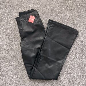 Spanx leather-like flare pants, NWT, size M
